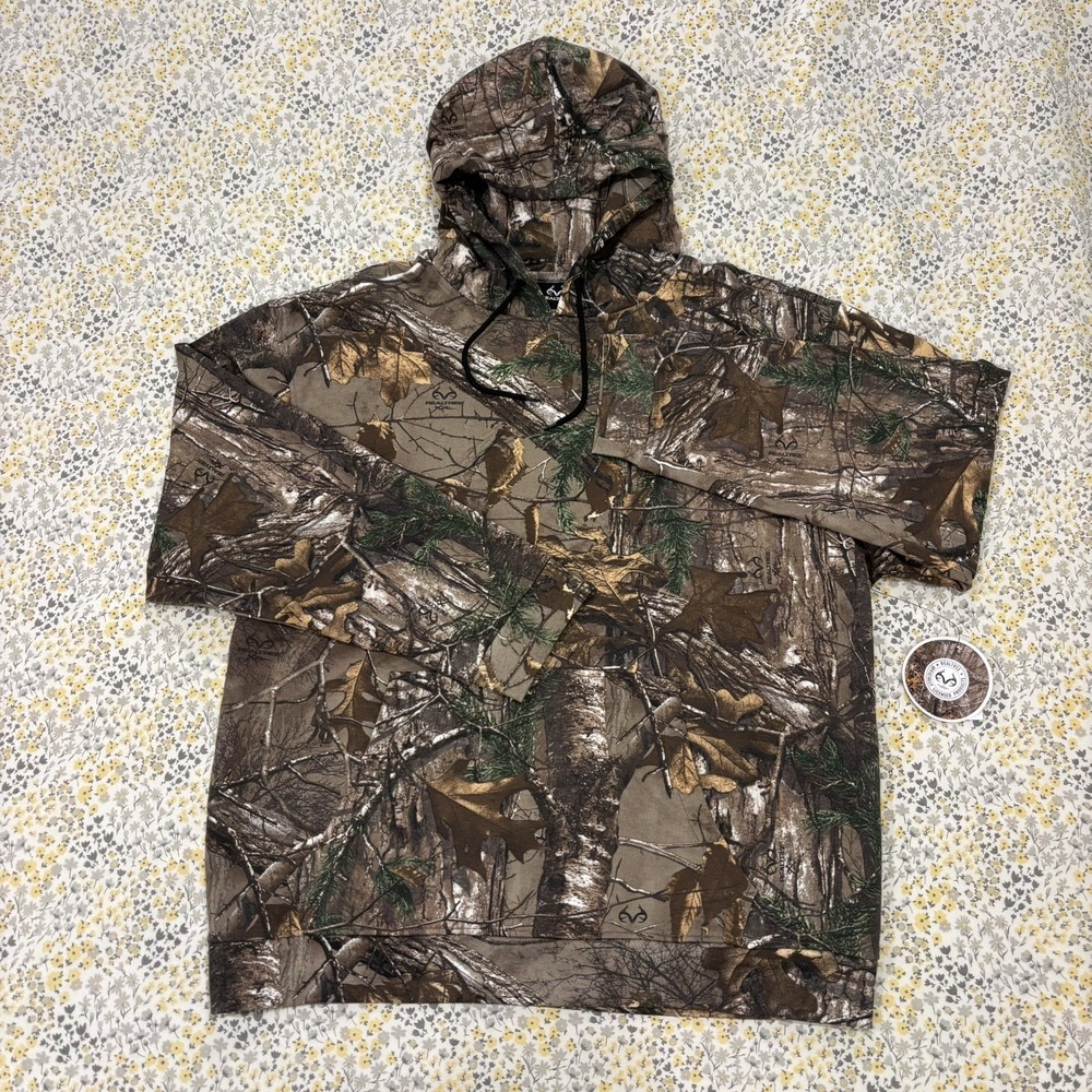 RealTree Xtra Camo Men's 2XL Performance Logo Hoodie Pullover Sweatshirt Hoodie